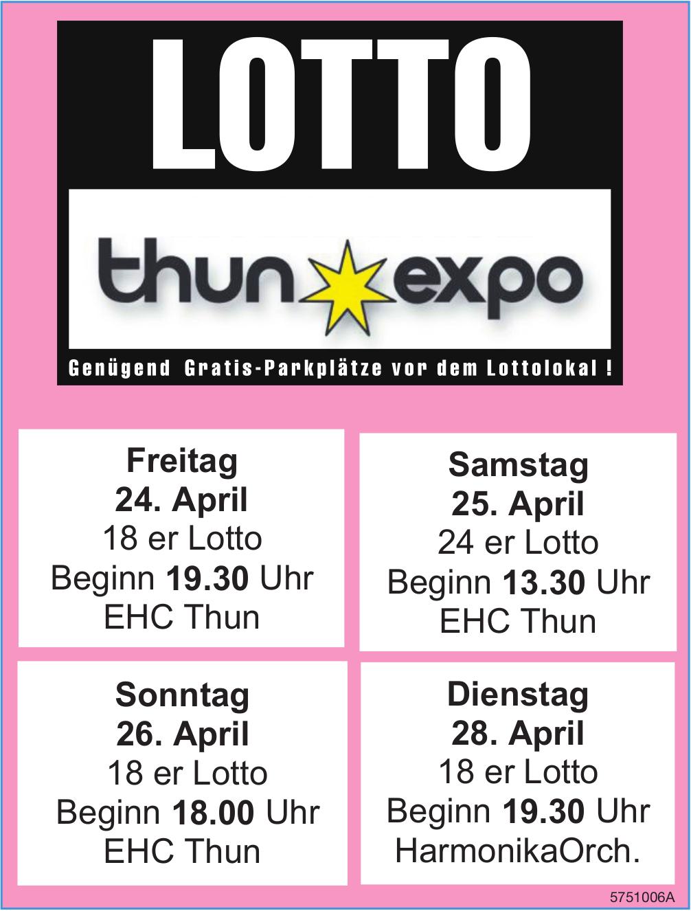 LOTTO, 24. - 28. April, thun expo
