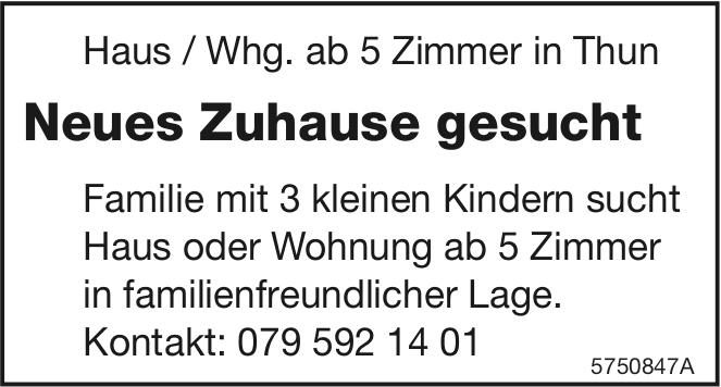 Haus / Whg. ab 5 Zimmer in Thun, zu mieten gesucht