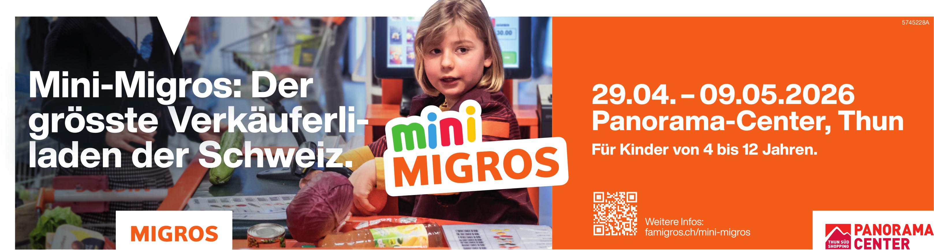 Mini-Migros: Der grösste Verkäuferladen der Schweiz., 29. April - 9. Mai, Panorama-Center, Thun