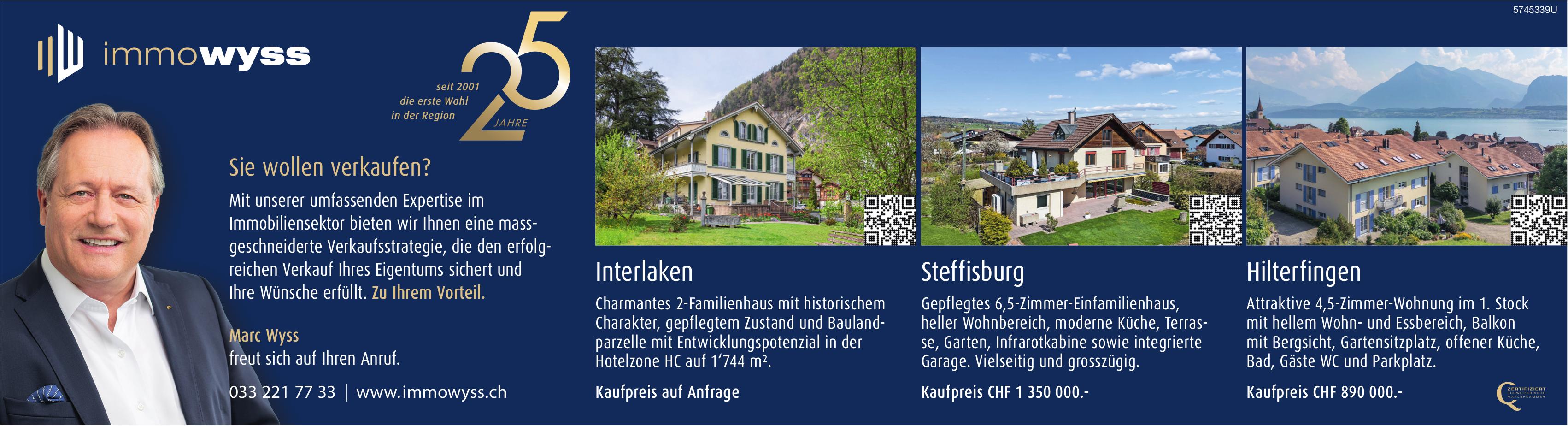 Charmantes 2-Familienhaus mit historischem Charakter, gepflegtem Zustand und Baulandparzelle mit kleinem Weiher, Interlaken,  zu verkaufen