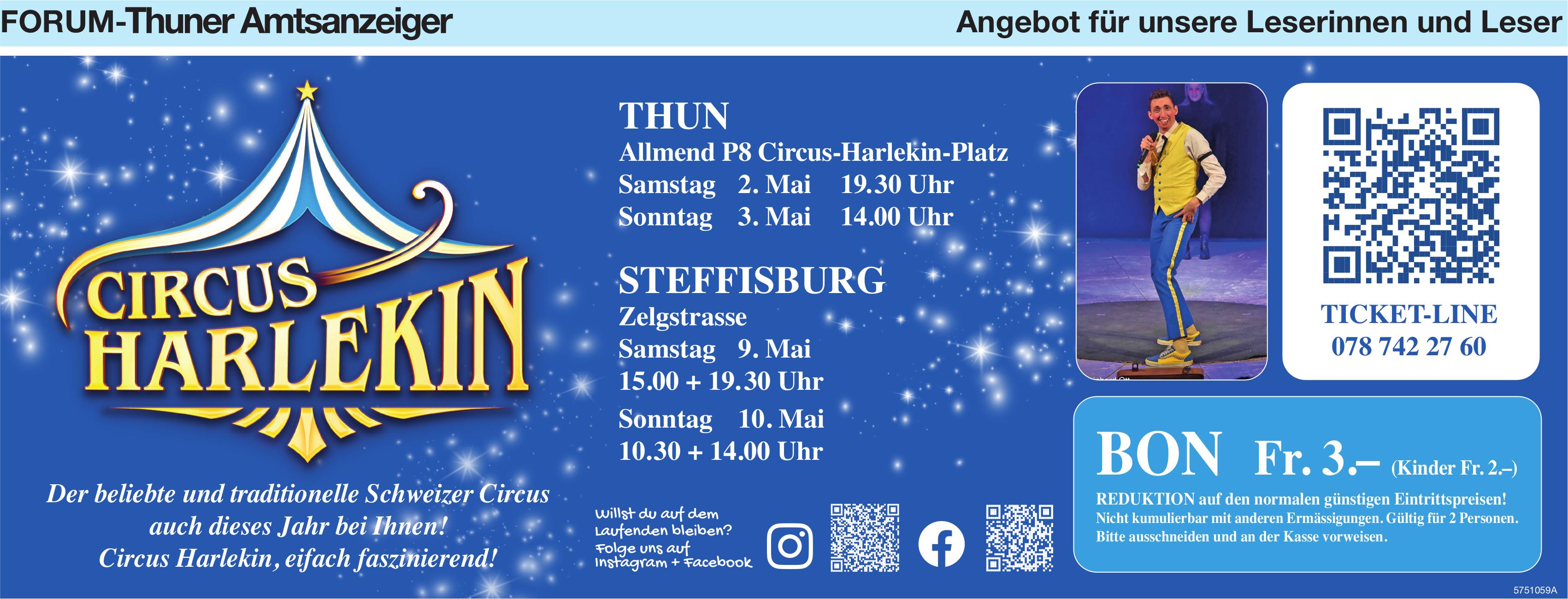 CIRCUS HARLEKIN, 2. - 10. Mai