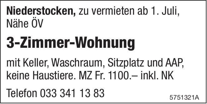 3-Zimmer-Wohnung, Niederstocken, zu vermieten