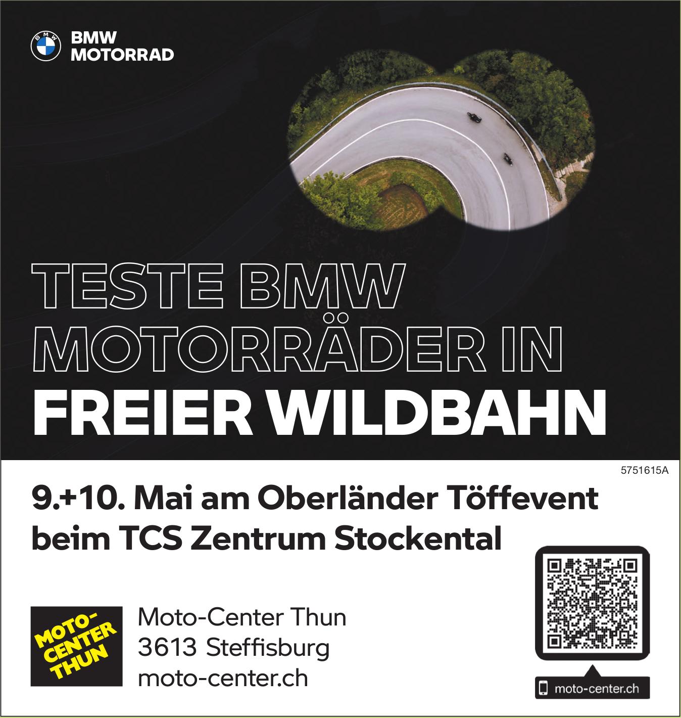 Teste BMW Motorräder in freier Wildbahn, 9. Mai, TCS Zentrum Stockental