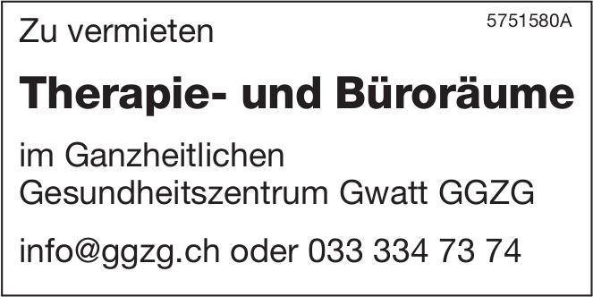 Therapie- und Büroräume, zu vermieten