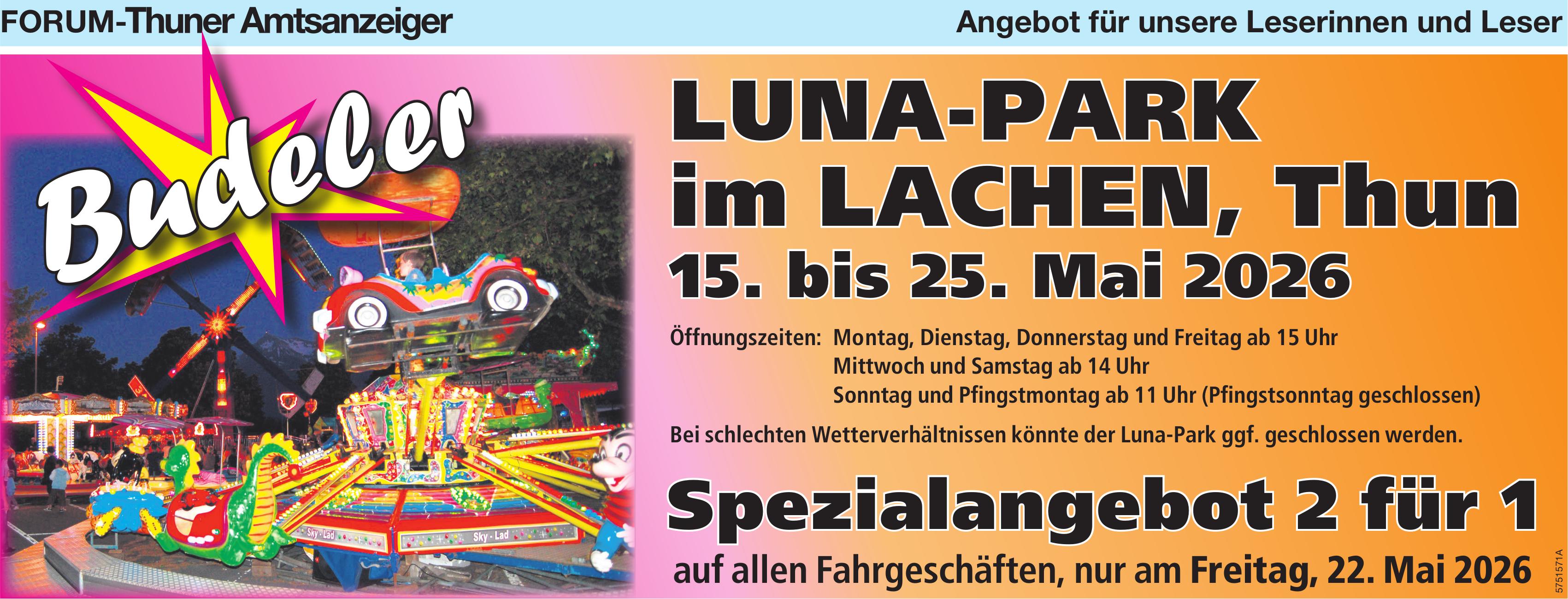 LUNA-PARK im LACHEN, 15. - 25. Mai, Lachen, Thun