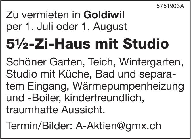 5½-Zi-Haus mit Studio, 5½ Zimmer-Wohnung, Goldiwil, zu vermieten