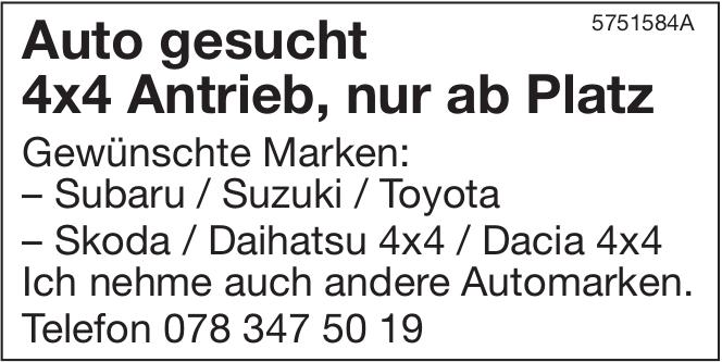 Auto gesucht, 4x4 Antrieb,  nur ab Platz