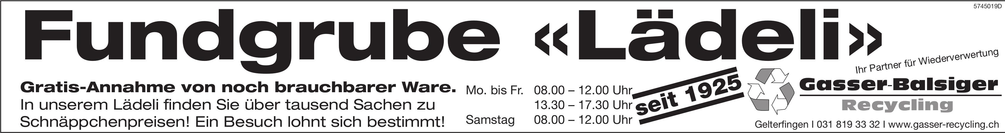 Gasser-Balsiger Recycling, Gratis-Annahme von noch brauchbarer Ware.