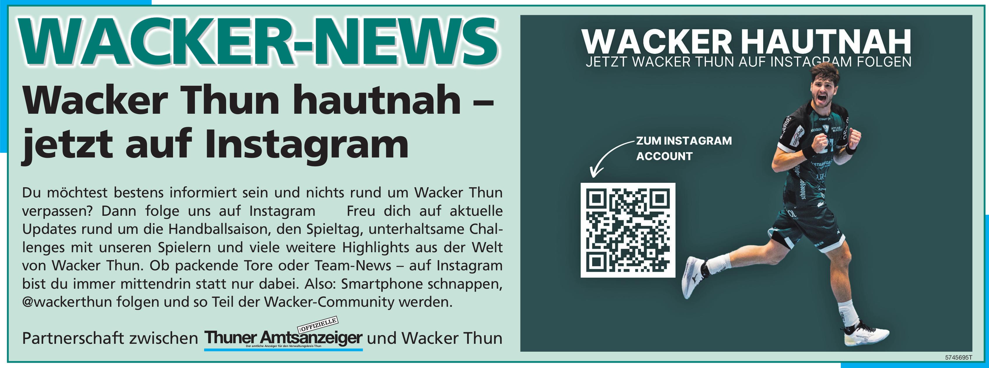 Wacker Thun, jetzt auf Instagram