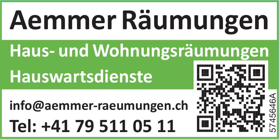 Haus- und Wohnungsräumungen, Aemmer Räumungen
