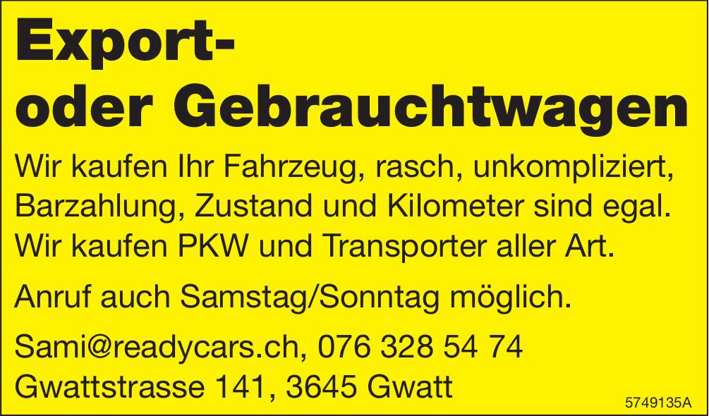 Gwatt - Export- oder Gebrauchtwagen