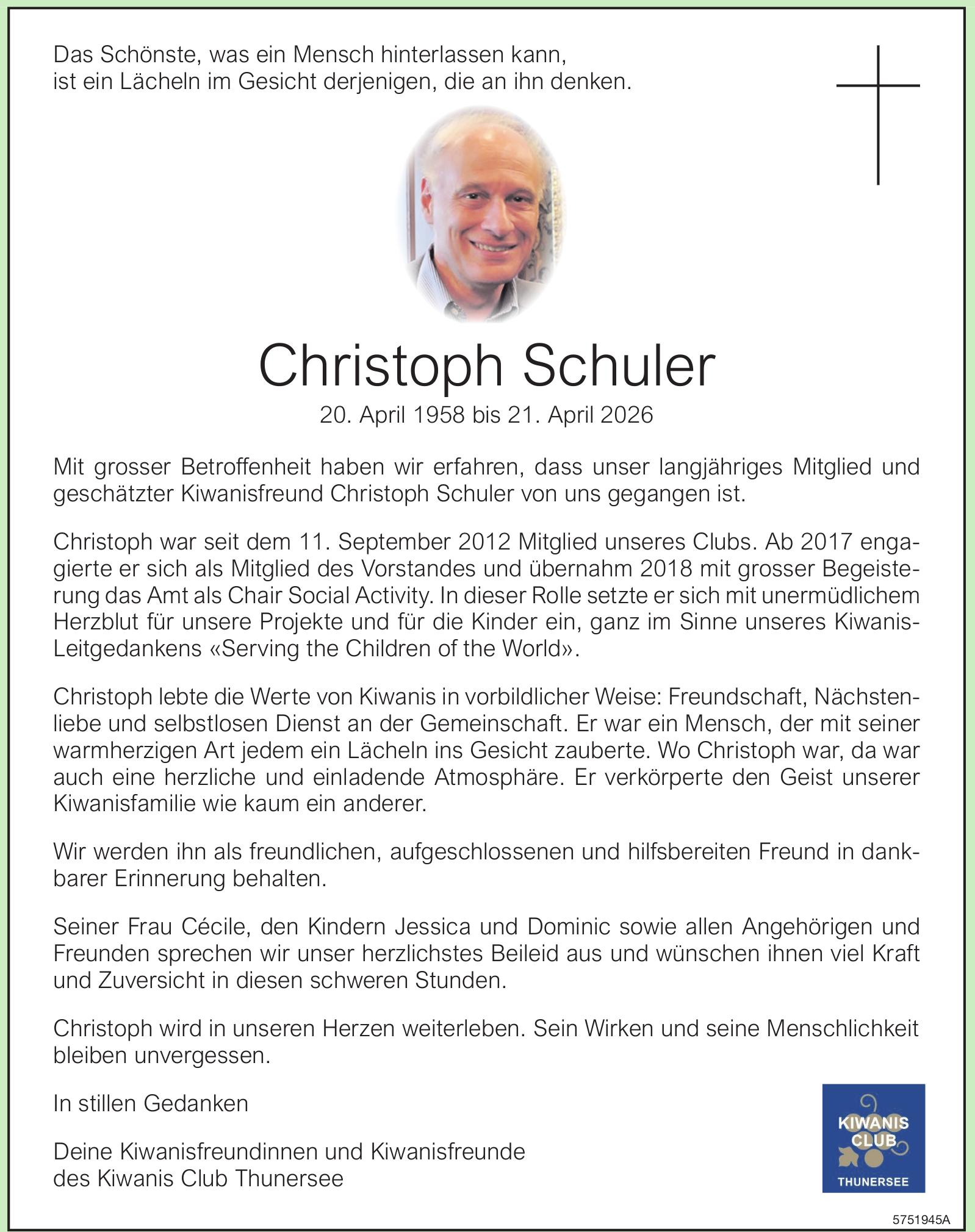 Schuler Christoph, April 2026 / TA