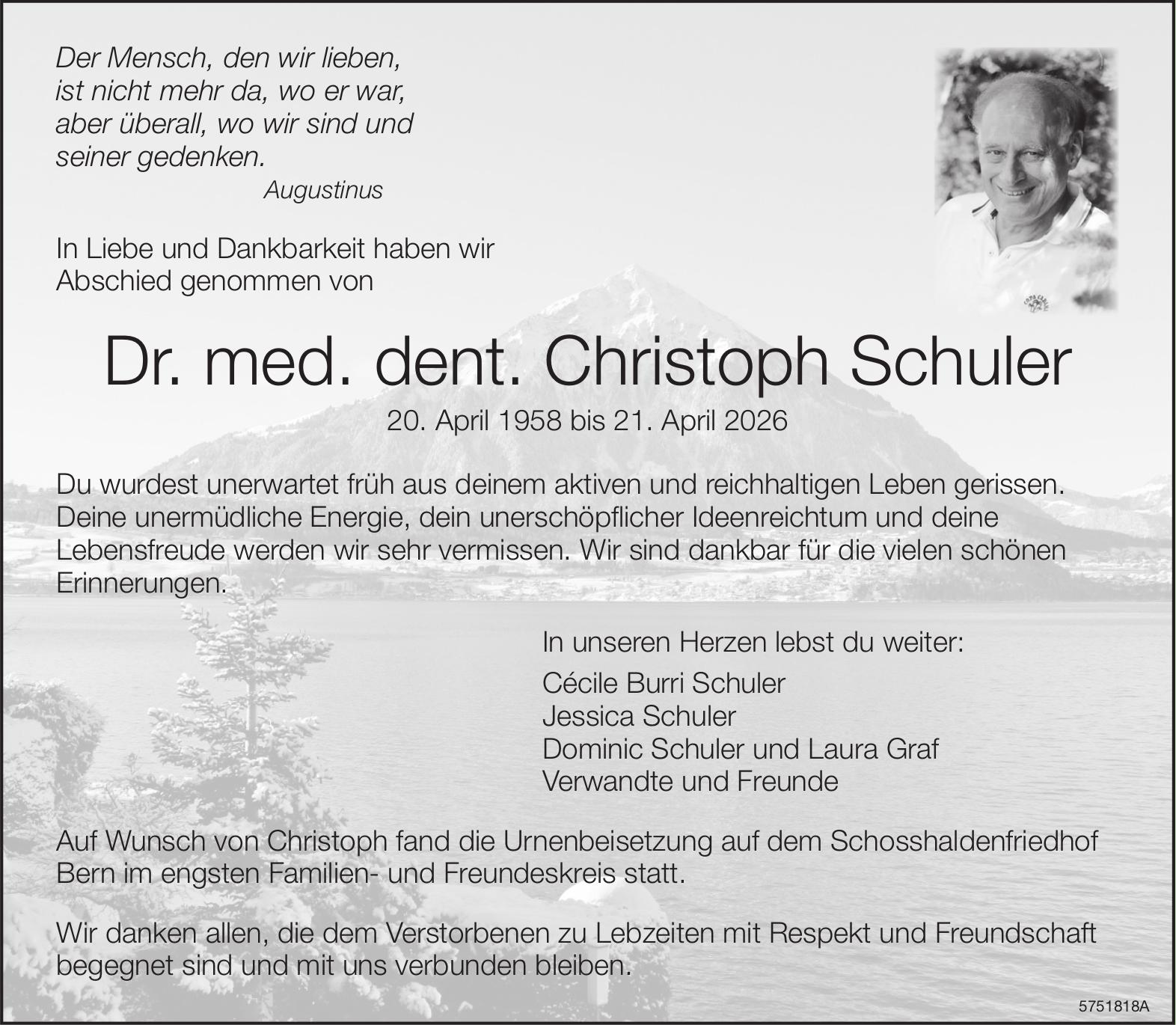 Schuler Christoph, April 2026 / TA