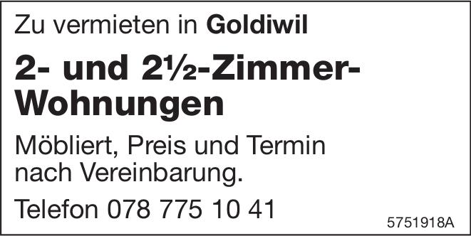2- und 2½-Zimmer-Wohnungen, Goldiwil, zu vermieten