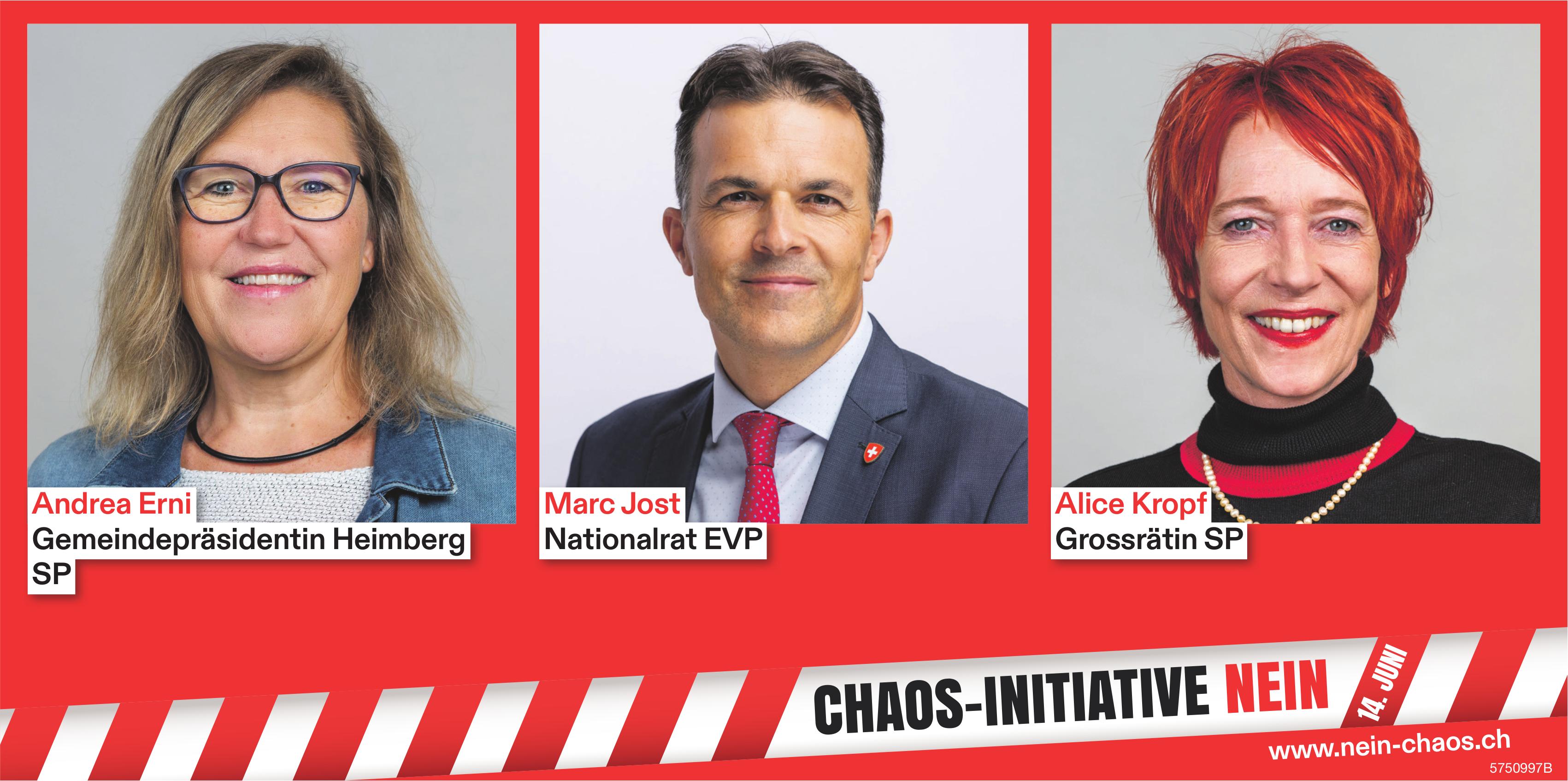 Wahlen & Abstimmungen, CHAOS-INITIATIVE NEIN