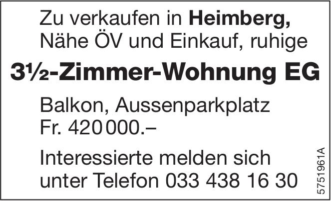 3½-Zimmer-Wohnung EG, 3½ Zimmer-Wohnung, Heimberg, zu verkaufen