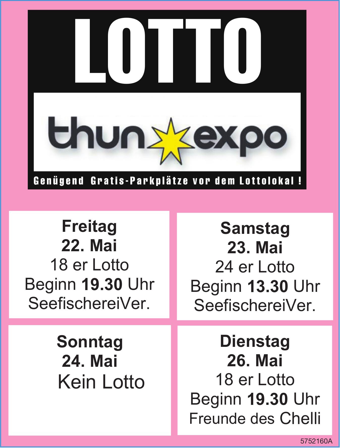 LOTTO, 22. - 26. Mai, thun expo