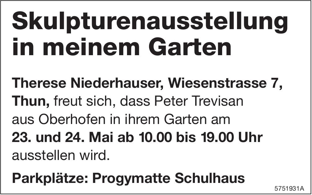 Skulpturenausstellung in meinem Garten, 23. - 24. Mai, Garten von Therese Niederhauser, Thun