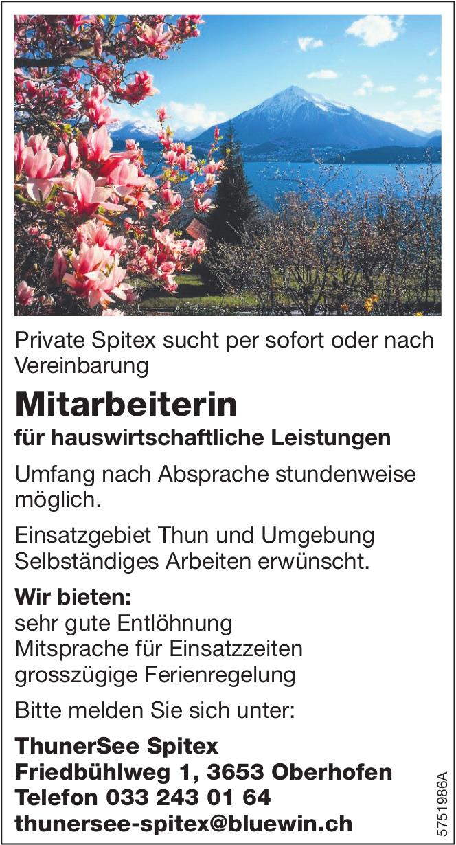 Mitarbeiterin, ThunerSee Spitex, Oberhofen, Gesucht