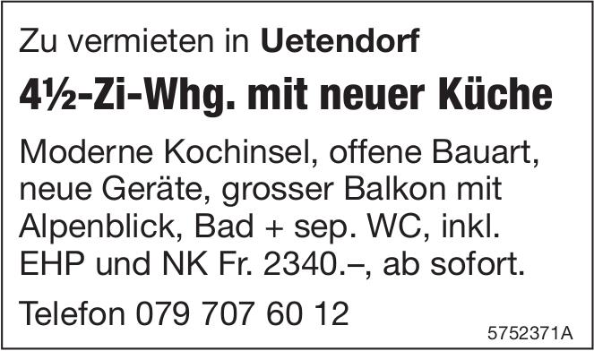 4½-Zi-Whg. mit neuer Küche, 4½ Zimmer-Wohnung, Uetendorf, zu vermieten