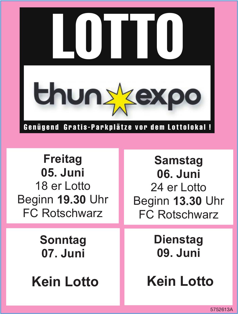 LOTTO, 5. - 9. Juni