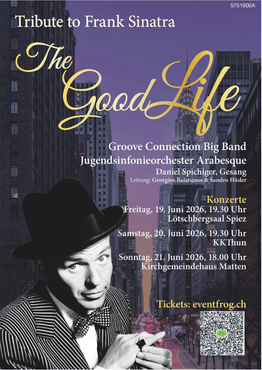 Tribute to Frank Sinatra, 19. - 21. Juni