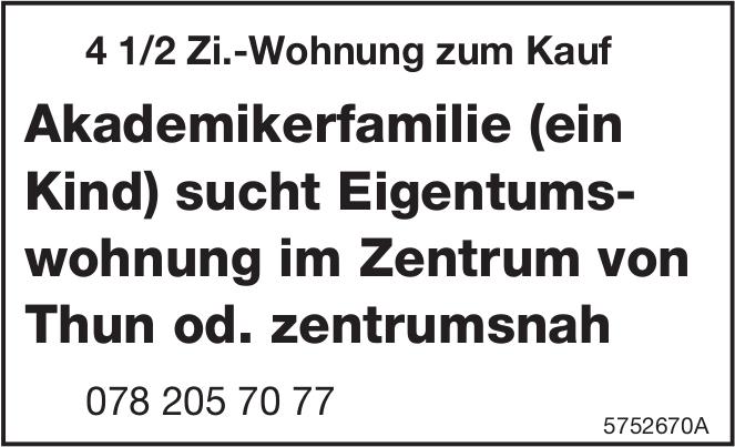 4 1/2 Zi.-Wohnung, Thun, zu kaufen gesucht
