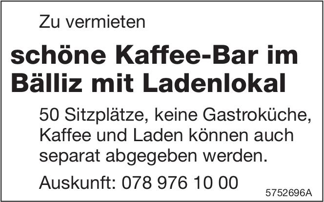 schöne Kaffee-Bar im Bälliz mit Ladenlokal