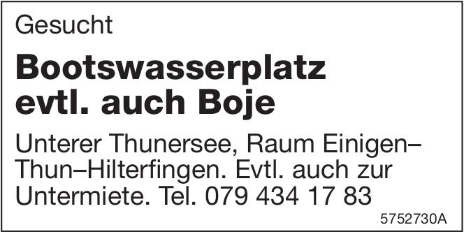 Bootswasserplatz evtl. auch Boje