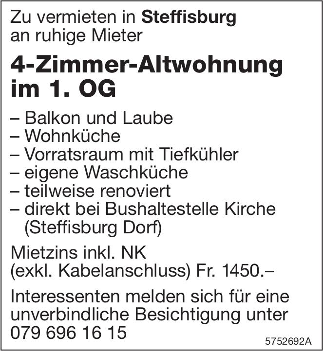 4-Zimmer-Altwohnung im 1. OG, Steffisburg, zu vermieten