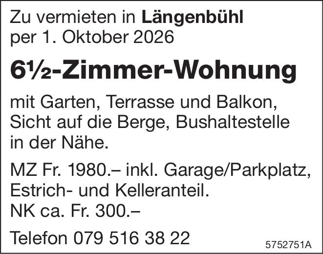 6½-Zimmer-Wohnung, 6½ Zimmer-Wohnung, Längenbühl, zu vermieten