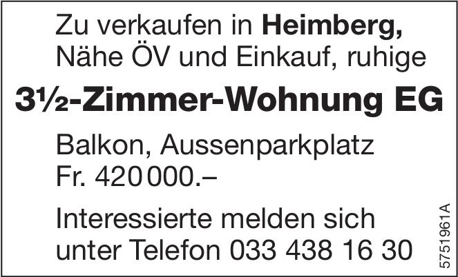 3½-Zimmer-Wohnung EG, Heimberg, zu verkaufen