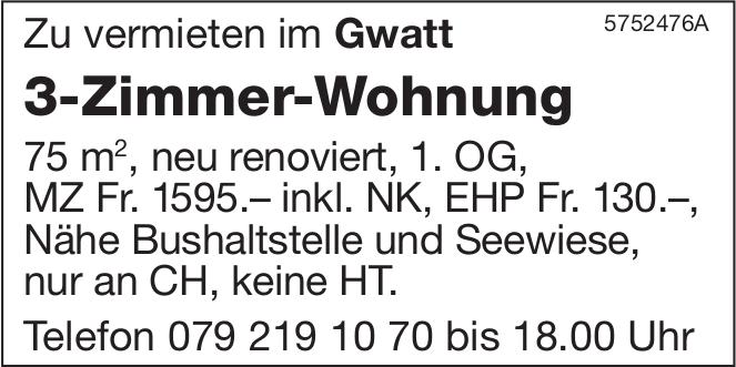 3-Zimmer-Wohnung, Gwatt, zu vermieten