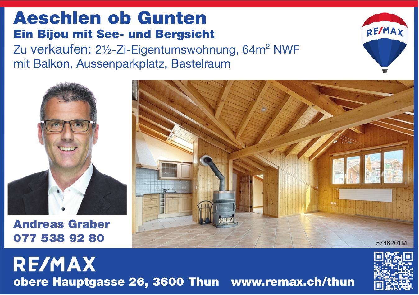 2½-Zi-Eigentumswohnung, 64m² NWF, 2½-Zimmer-Wohnung, zu verkaufen