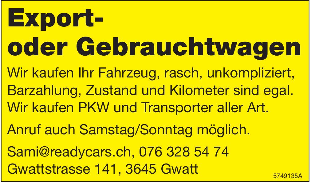 Gwatt - Export- oder Gebrauchtwagen