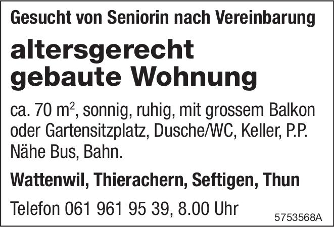 altersgerecht gebaute Wohnung, zu mieten gesucht