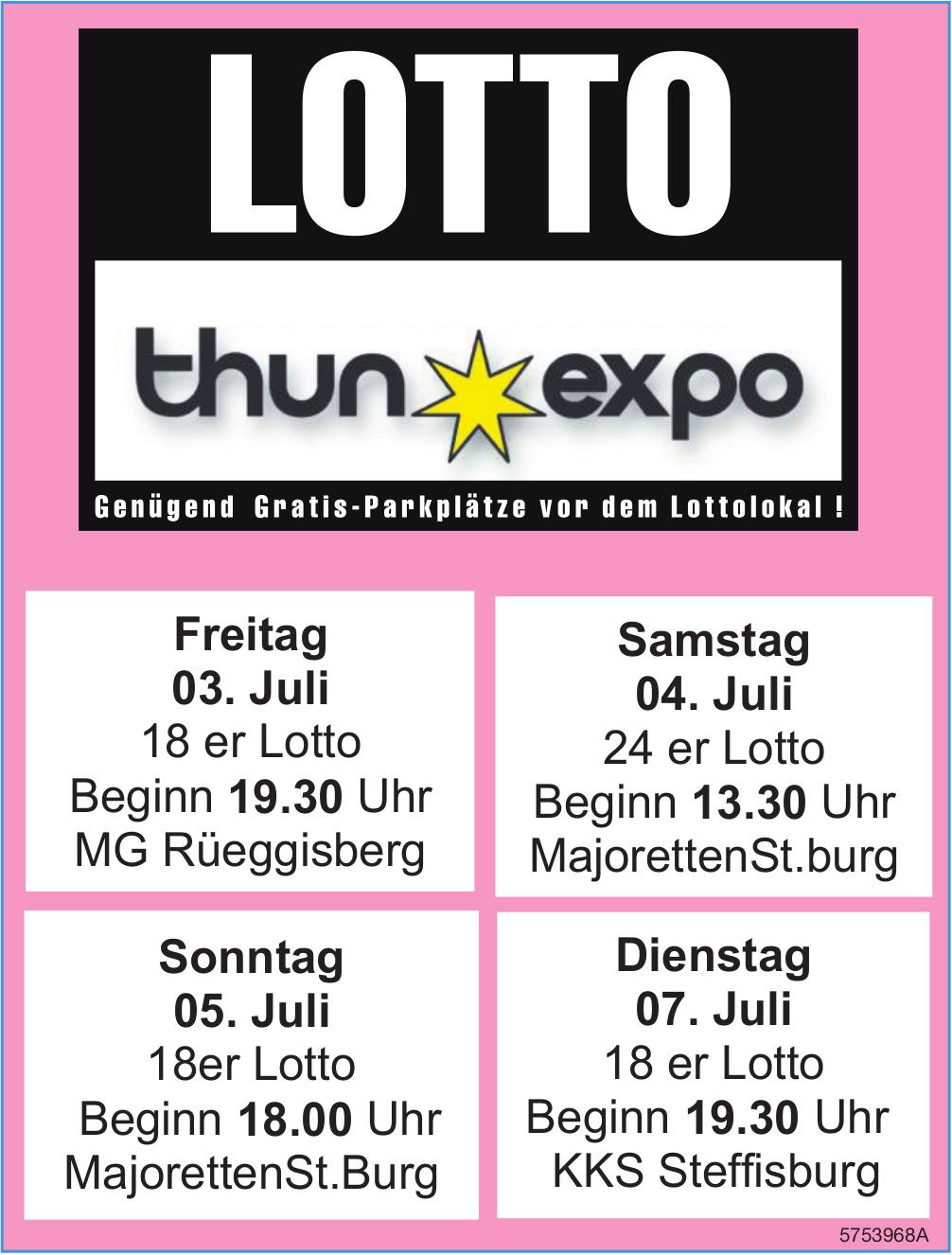 LOTTO, 3. - 7. Juli, thun expo