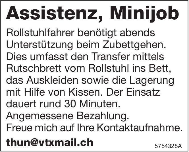 Assistenz, Minijob, gesucht