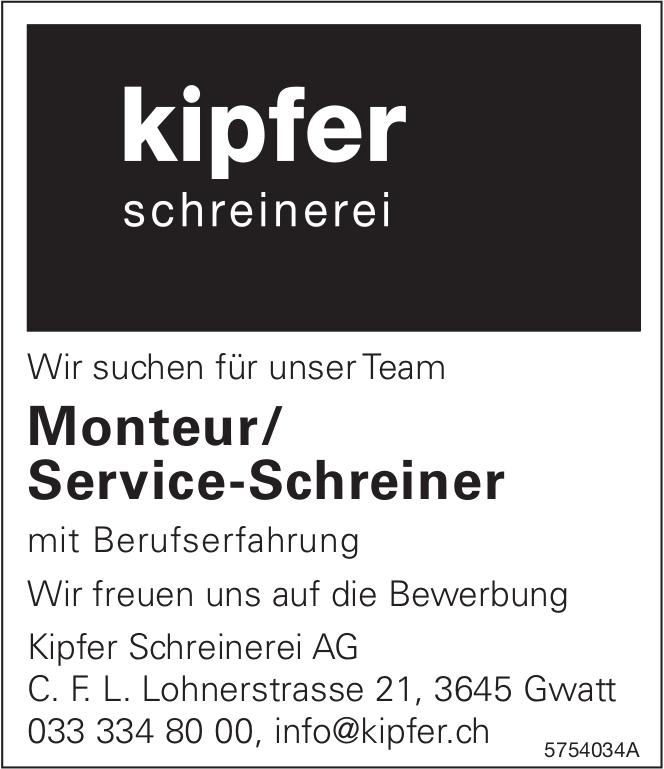 Monteur/ Service-Schreiner, Kipfer Schreinerei AG, Gwatt, Gesucht