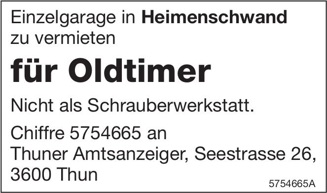 Einzelgarage in Heimenschwand zu vermieten, zu vermieten