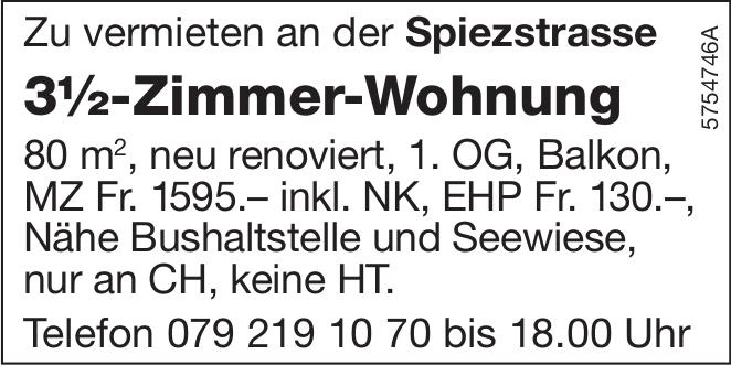 3½-Zimmer-Wohnung, zu vermieten