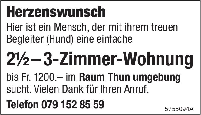 2½–3-Zimmer-Wohnung, Thun, zu mieten gesucht