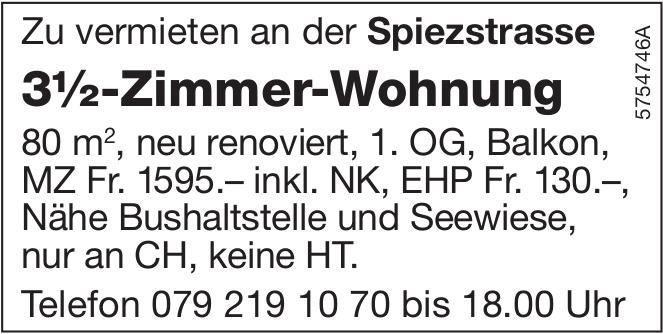 3½-Zimmer-Wohnung, zu vermieten