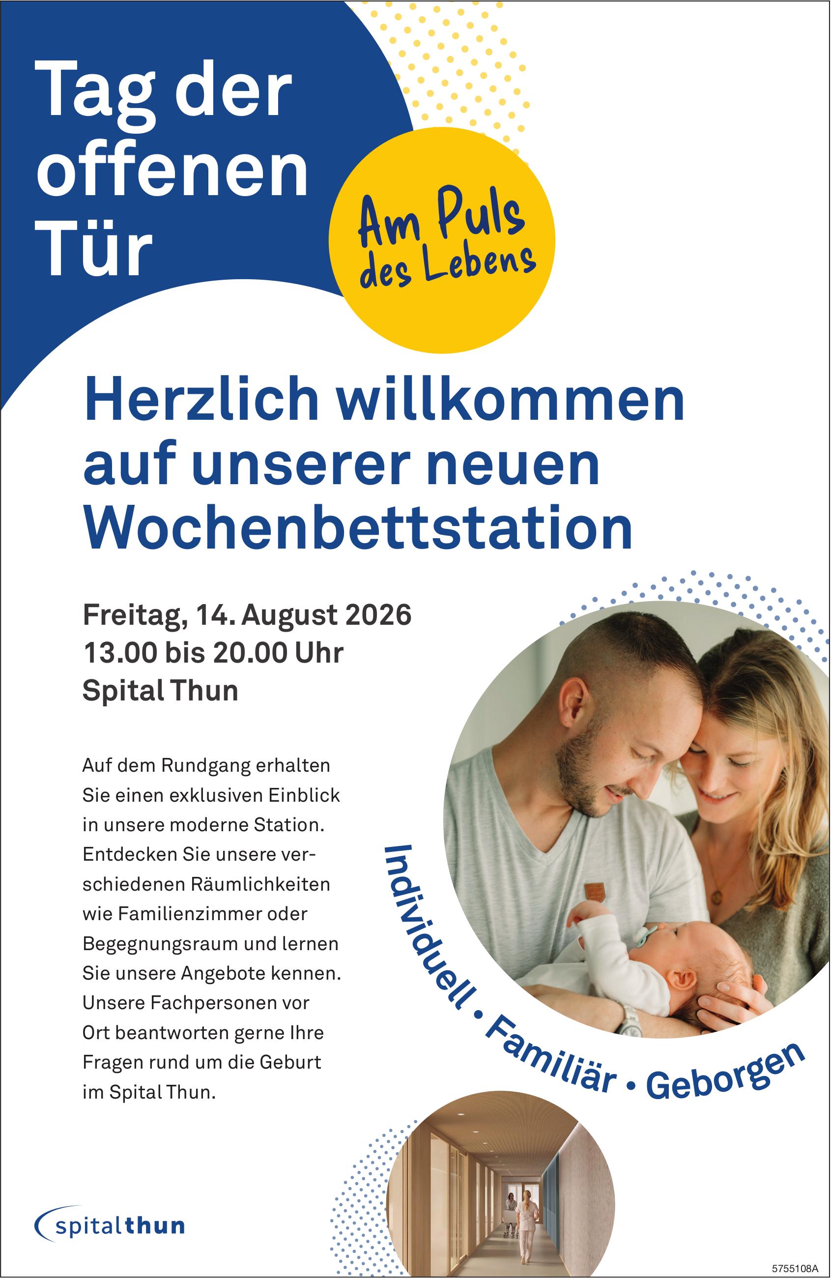 Tag der offenen Tür, 14. August, Spital Thun