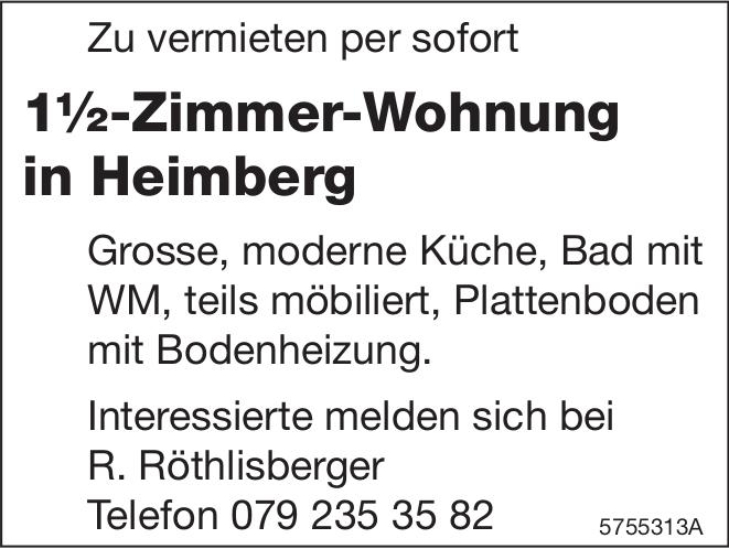 1½-Zimmer-Wohnung in Heimberg