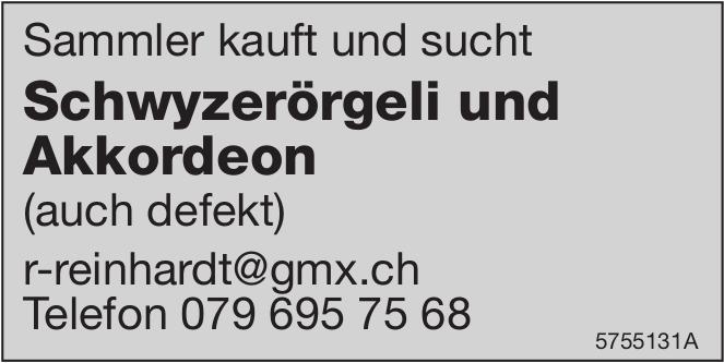 Sammler kauft und sucht Schwyzerörgeli und Akkordeon (auch defekt)