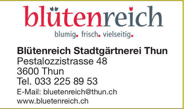 Blütenreich Stadtgärtnerei Thun, blumig. frisch. vielseitig.