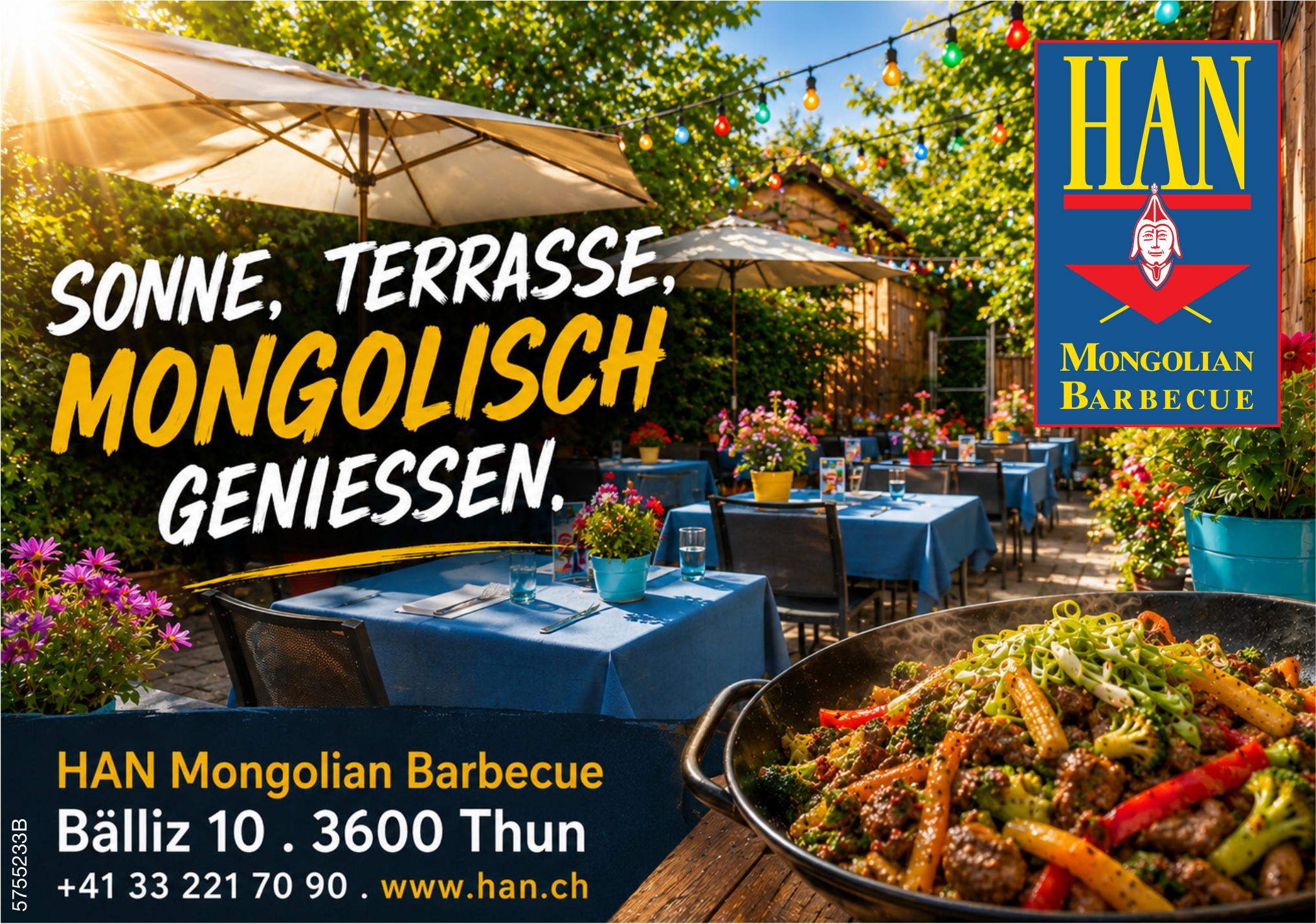 HAN Mongolian Barbecue, Thun - SONNE, TERRASSE, MONGOLISCH GENIESSEN.