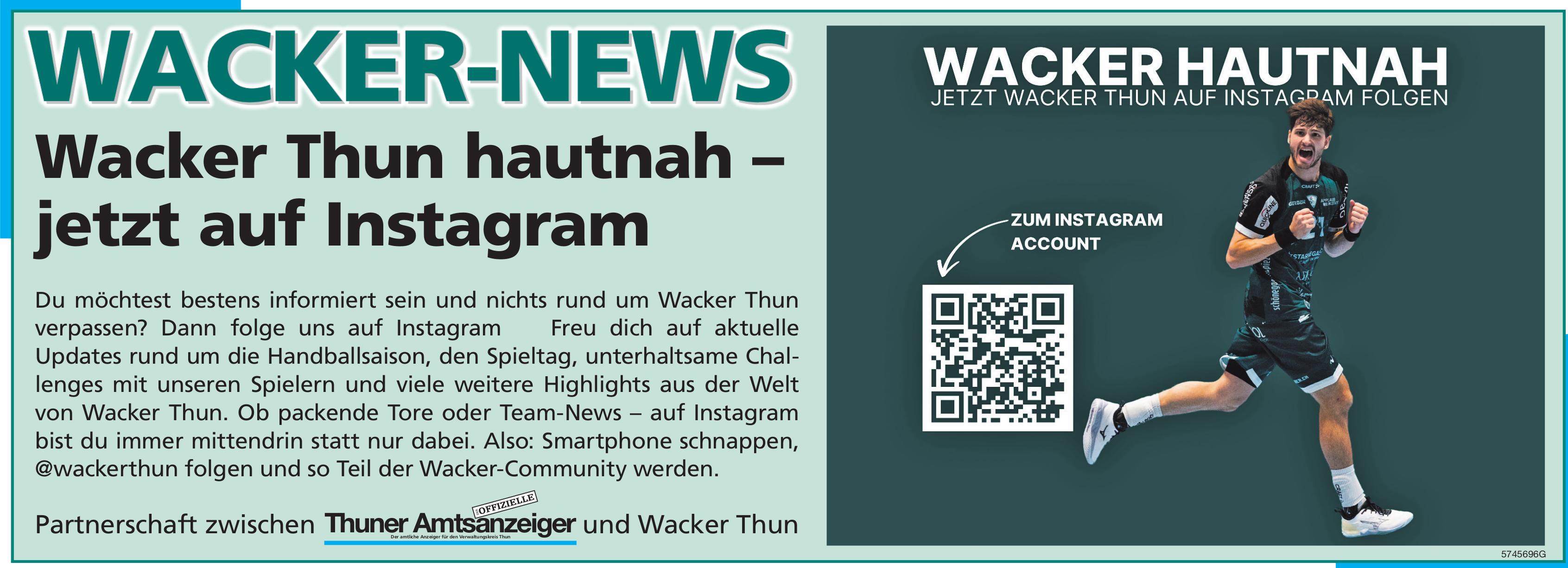 Wacker Thun, Wacker Thun hautnah – jetzt auf Instagram