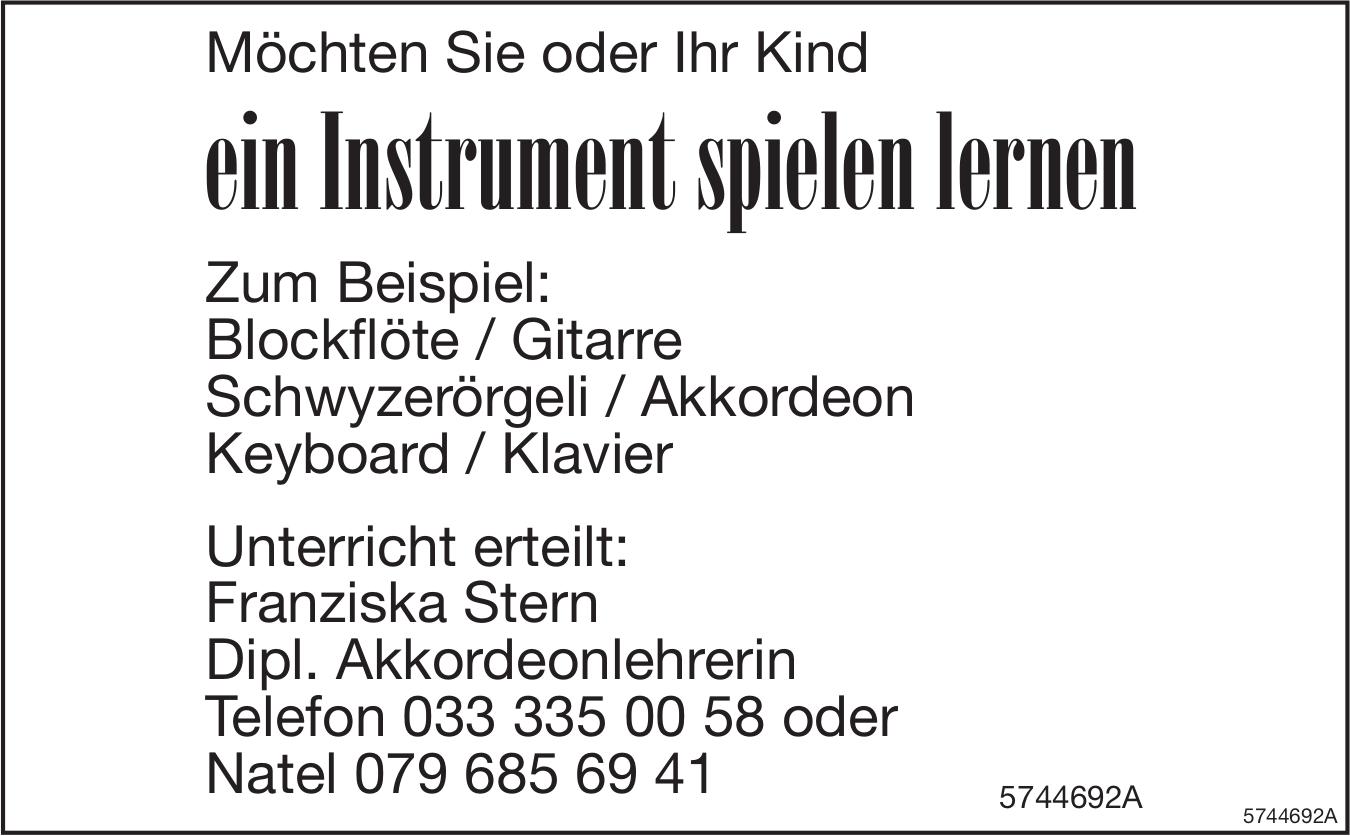 ein Instrument spielen lernen